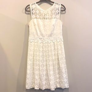 London Times White Floral Dress